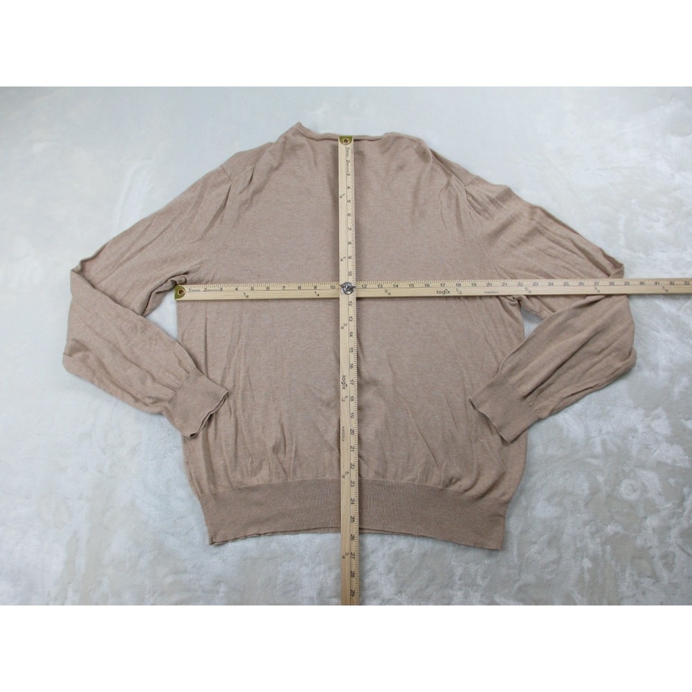 Ralph Lauren Sweater Mens Large Brown Knit Pullover Lightweight Pima Cotton Pony - Picture 5 of 8
